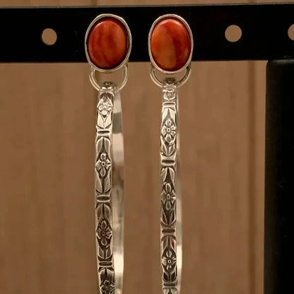 Vintage Onyx Boho Kolczyki