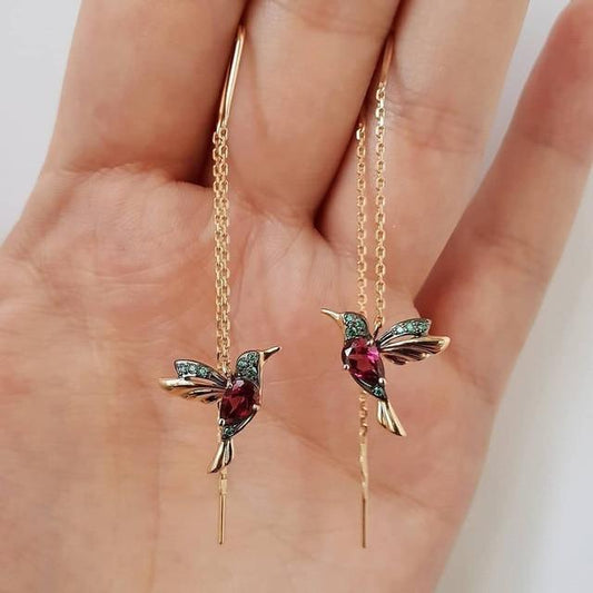 Kolczyki emaliowe i z cyrkoniami Colibri